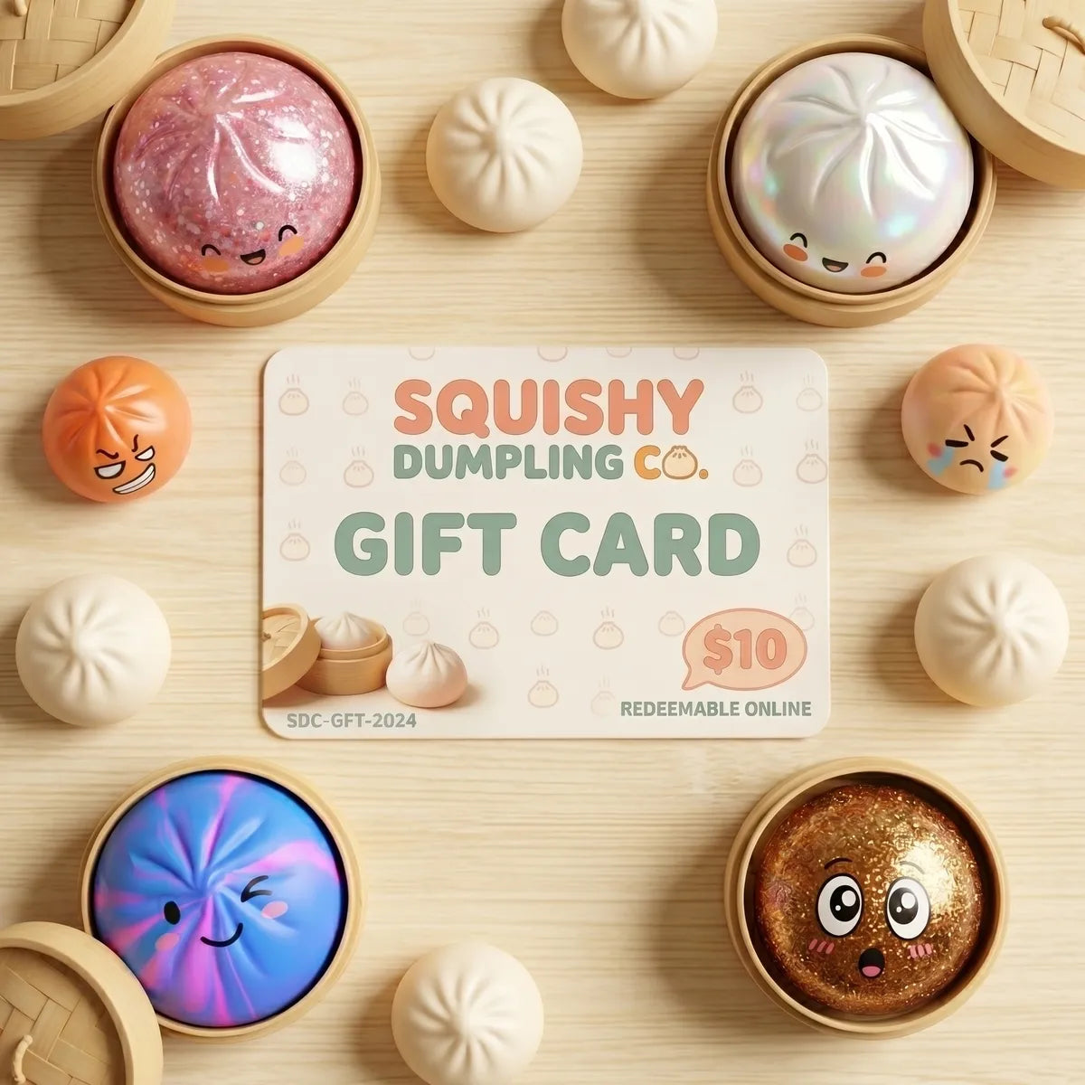 Gift Card — squishy dumpling toy