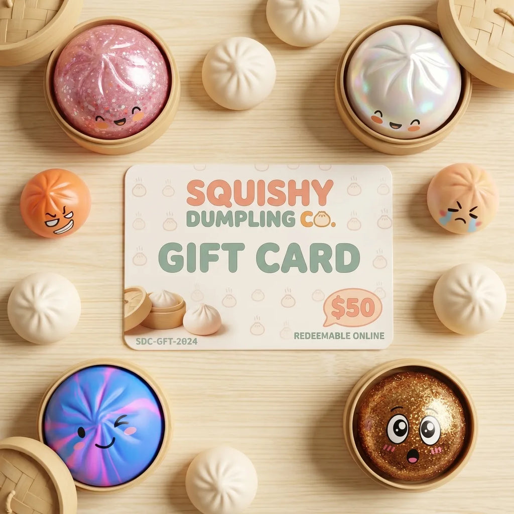 Gift Card — squishy dumpling toy