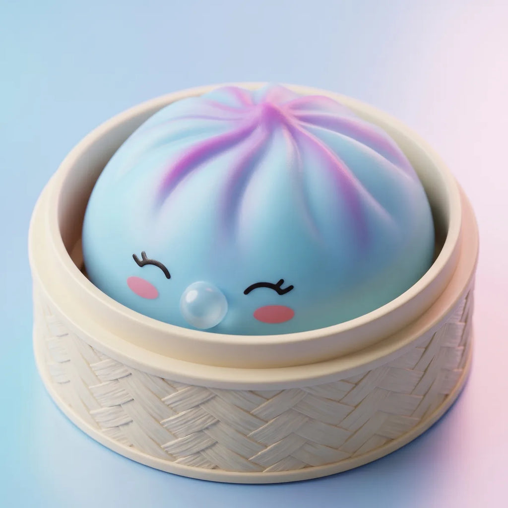 Frost Blue Rare Blow Dumpling Squishy — squishy dumpling toy