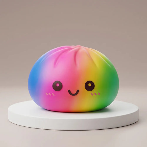 Colorful Large Rainbow Dumpling Squishy — squishy dumpling toy