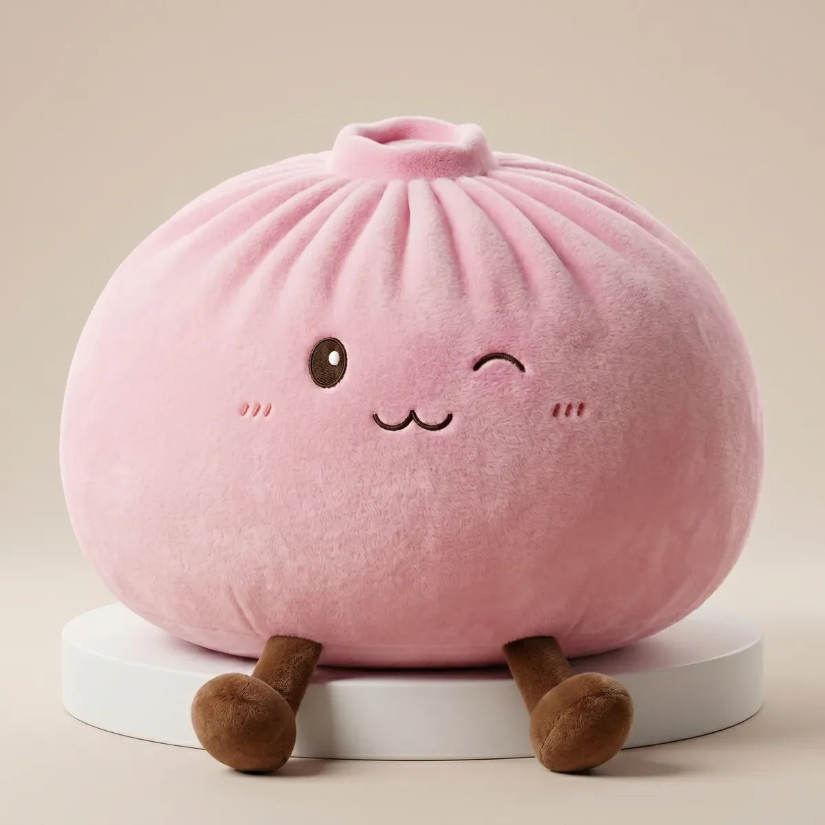 Cozy Pink Large Dumpling Squishy Toy — squishy dumpling toy