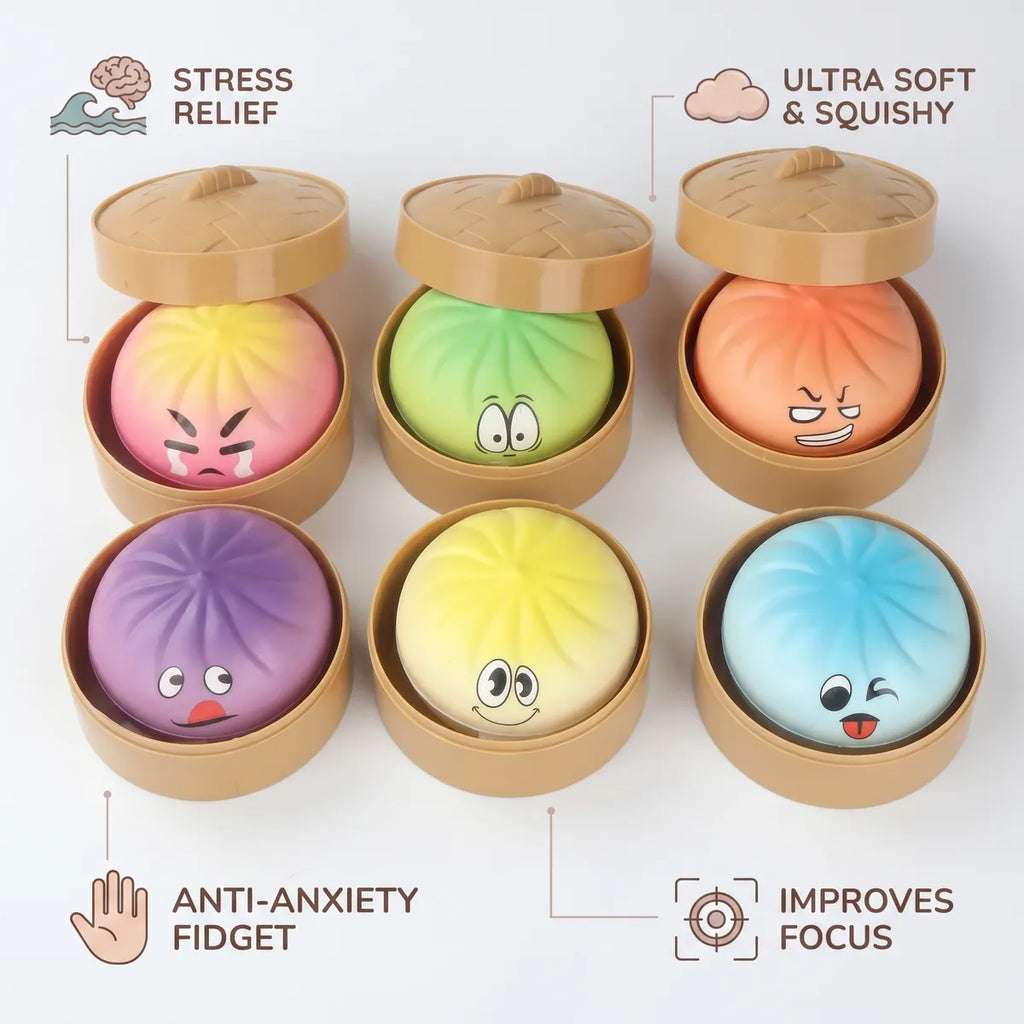 Pillowy Dumpling Squishy Mystery Bun Fidget Toy — squishy dumpling toy