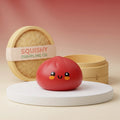 Fluffy Red Dumpling Squishy Bun — squishy dumpling toy