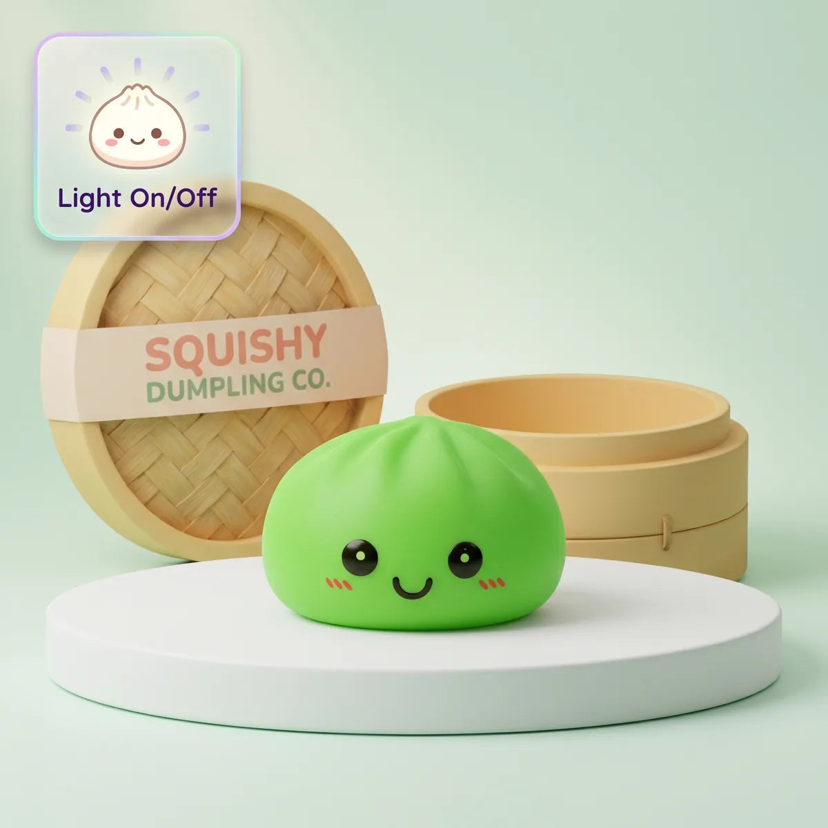 Glow Green Squishy Dumpling Light — squishy dumpling toy