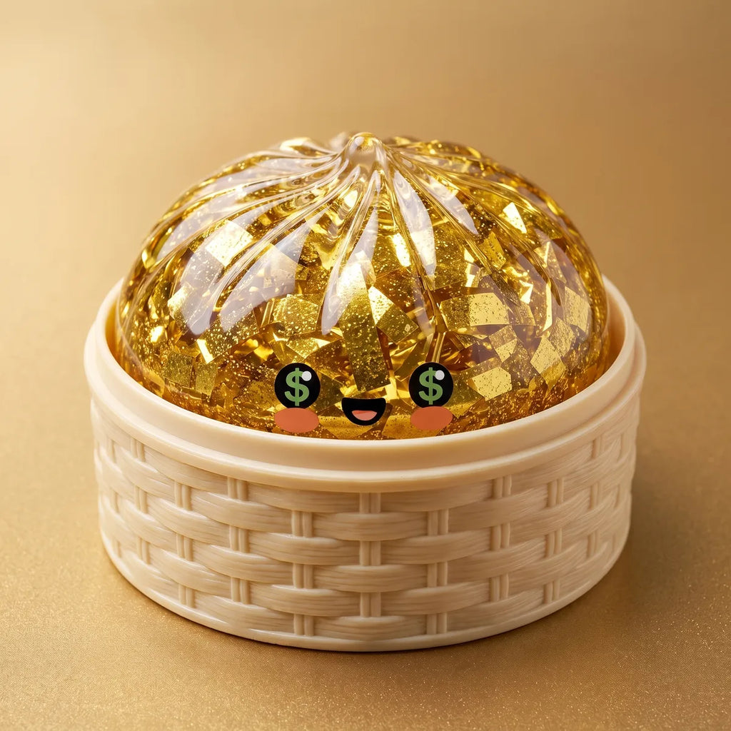 Ultra Rare Lucky Gold Dumpling Squishy — squishy dumpling toy
