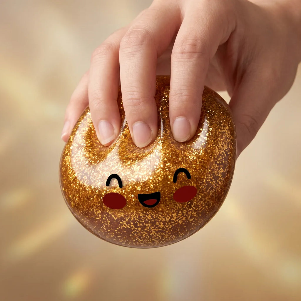Treasure Gold Unique Glitter Dumpling Squishy — squishy dumpling toy