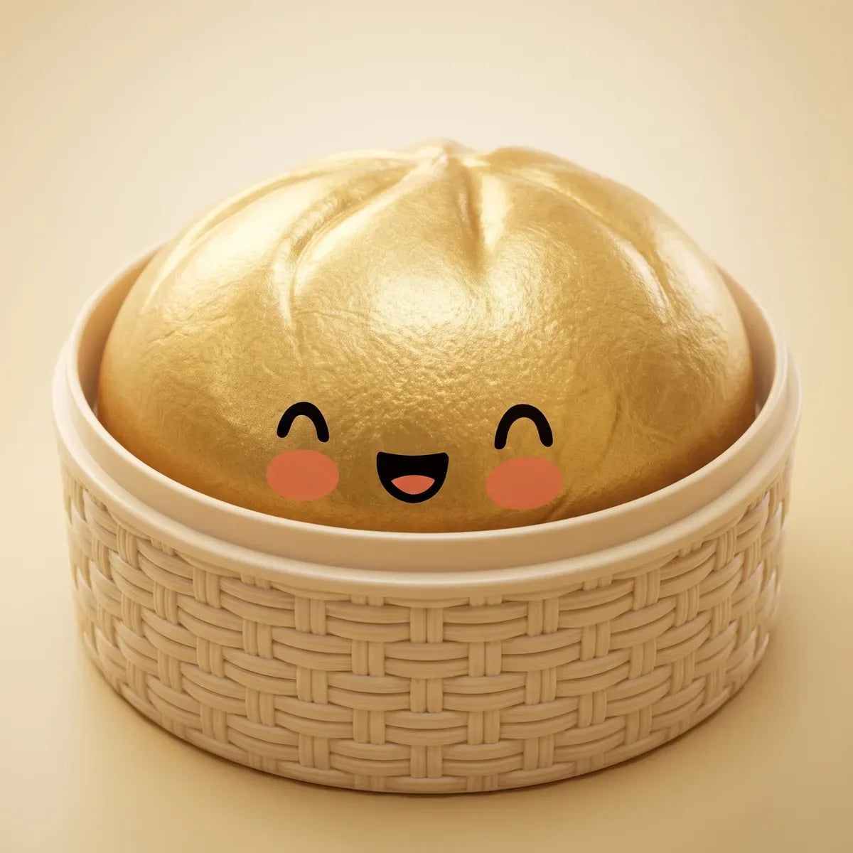 Lucky Golden Dumpling Squishy Bun — squishy dumpling toy
