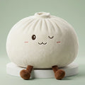 Huggable White Large Dumpling Squishy Toy — squishy dumpling toy