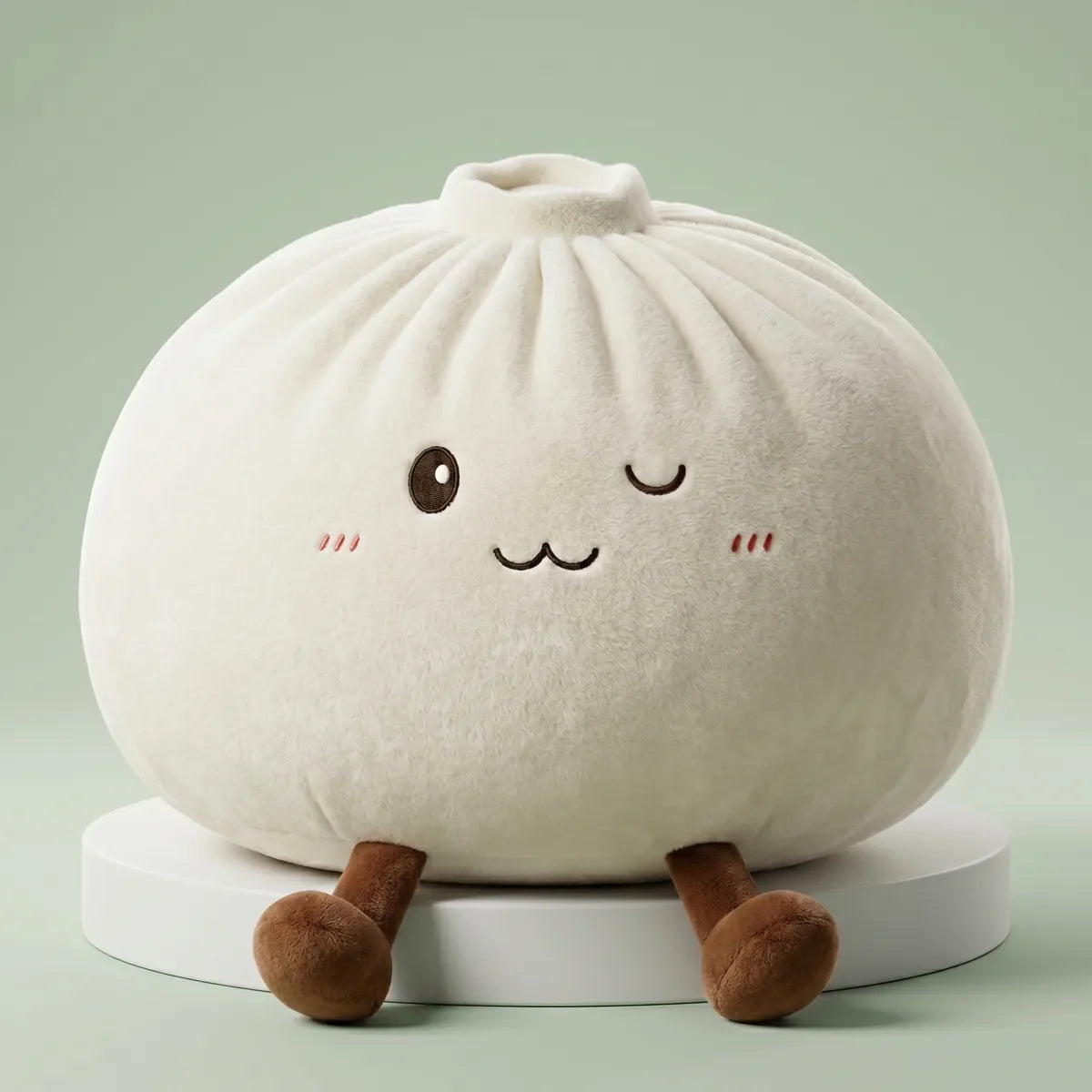 Huggable White Large Dumpling Squishy Toy — squishy dumpling toy