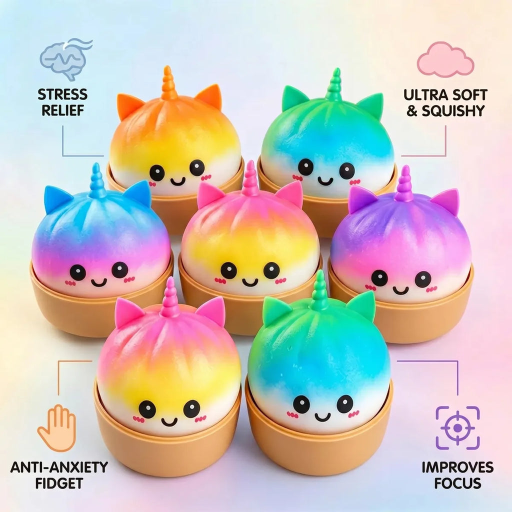 Magical Jumbo Unicorn Rainbow Squishy Dumplings — squishy dumpling toy