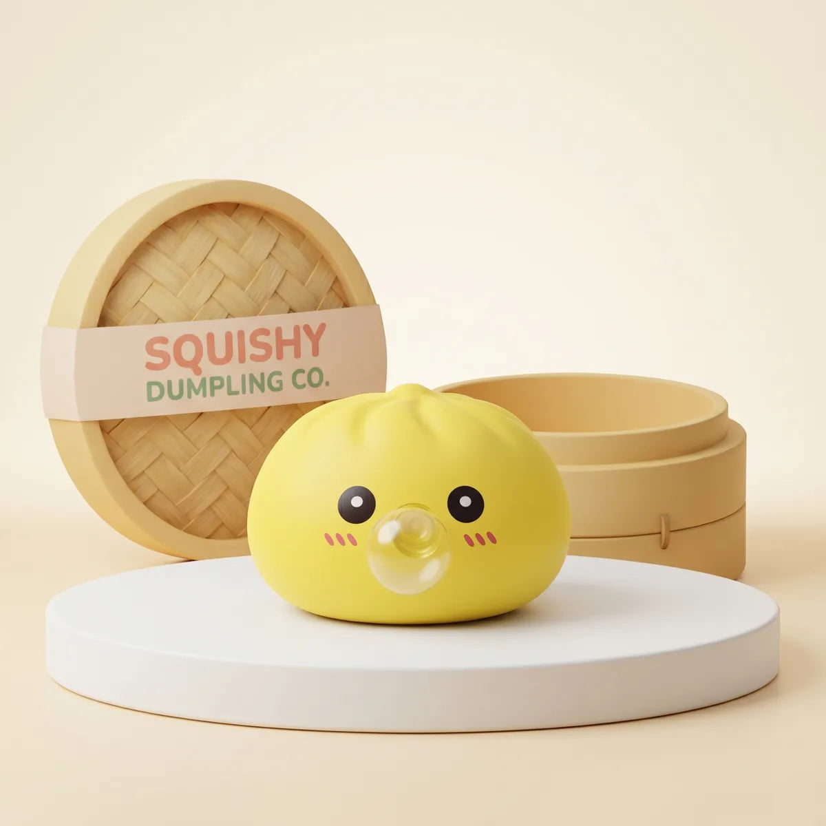 Jumbo Yellow Blow Dumpling Squishy — squishy dumpling toy