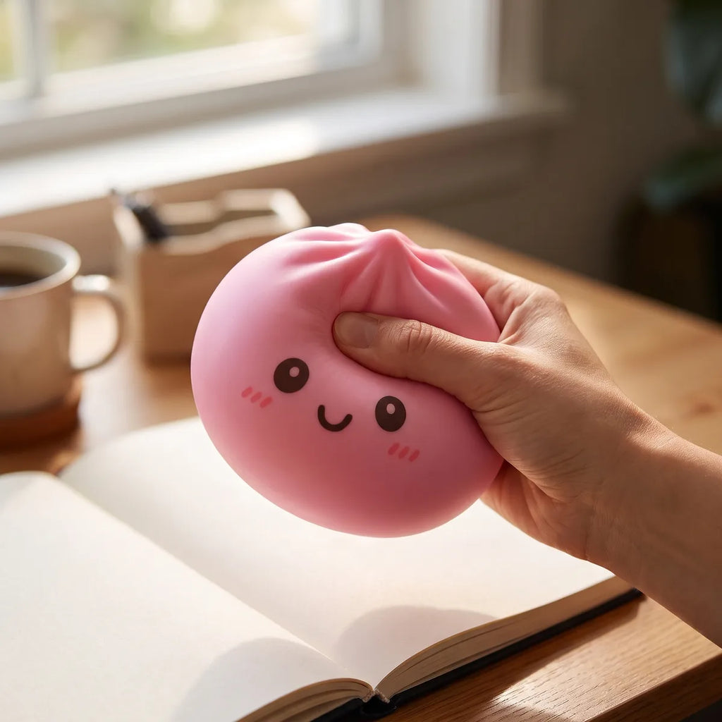 Jumbo Large Pink Dumpling Squishy — squishy dumpling toy