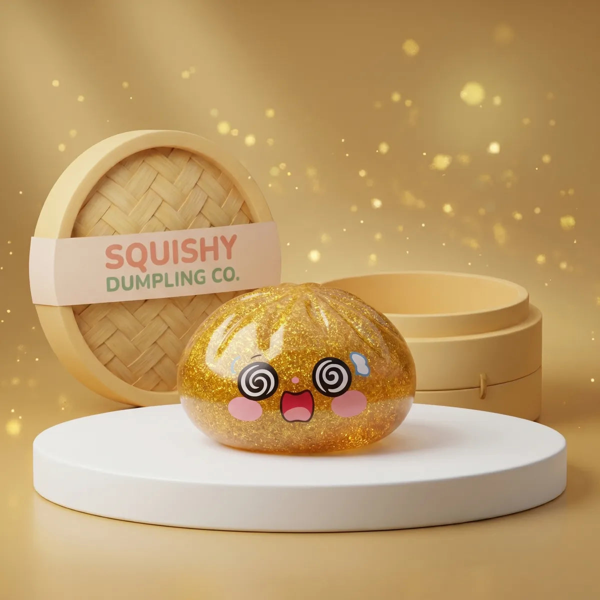 Lucky Golden Dumpling Squishy — squishy dumpling toy