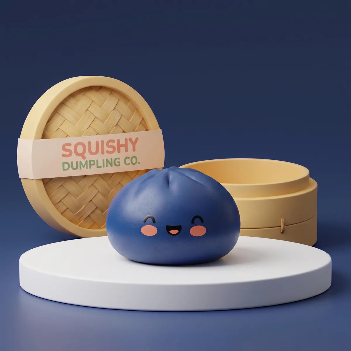 Midnight Navy Blue Dumpling Squishy — squishy dumpling toy
