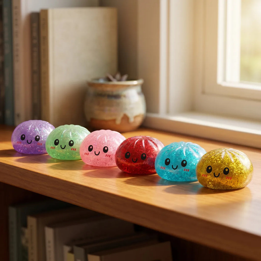 Sparkle Mystery Dumplings Squishy Glitter — squishy dumpling toy