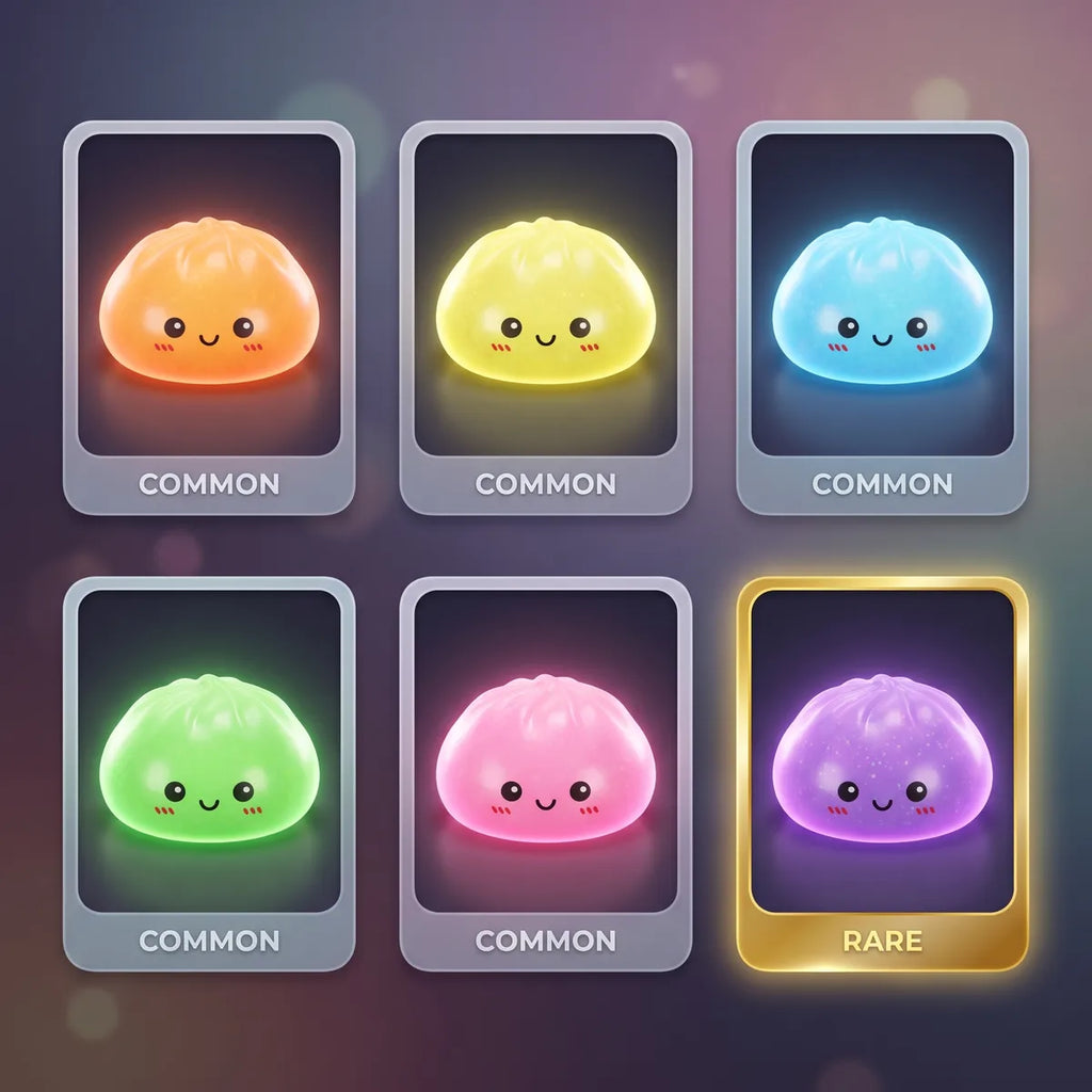 Mystery Glow In Dark Glitter Dumpling Squishy Blind Box — squishy dumpling toy