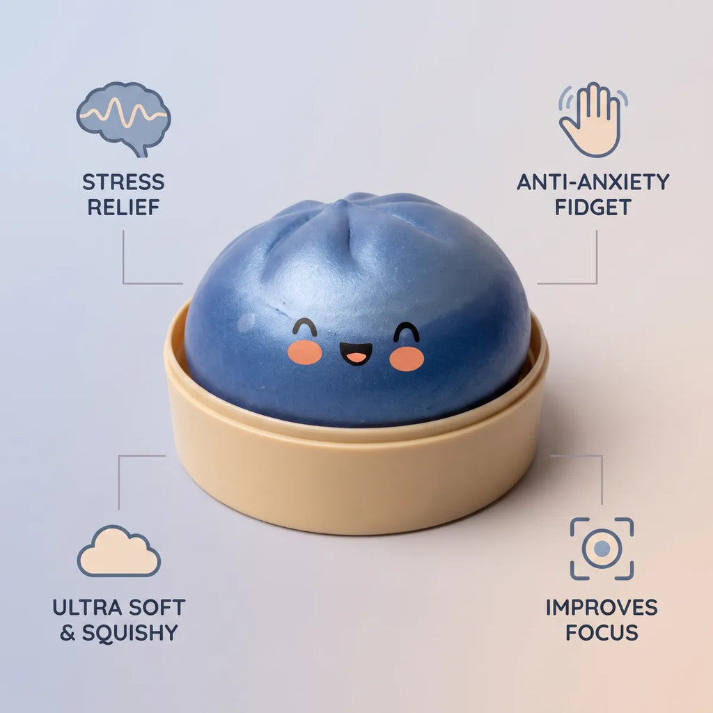 Midnight Navy Blue Dumpling Squishy — squishy dumpling toy