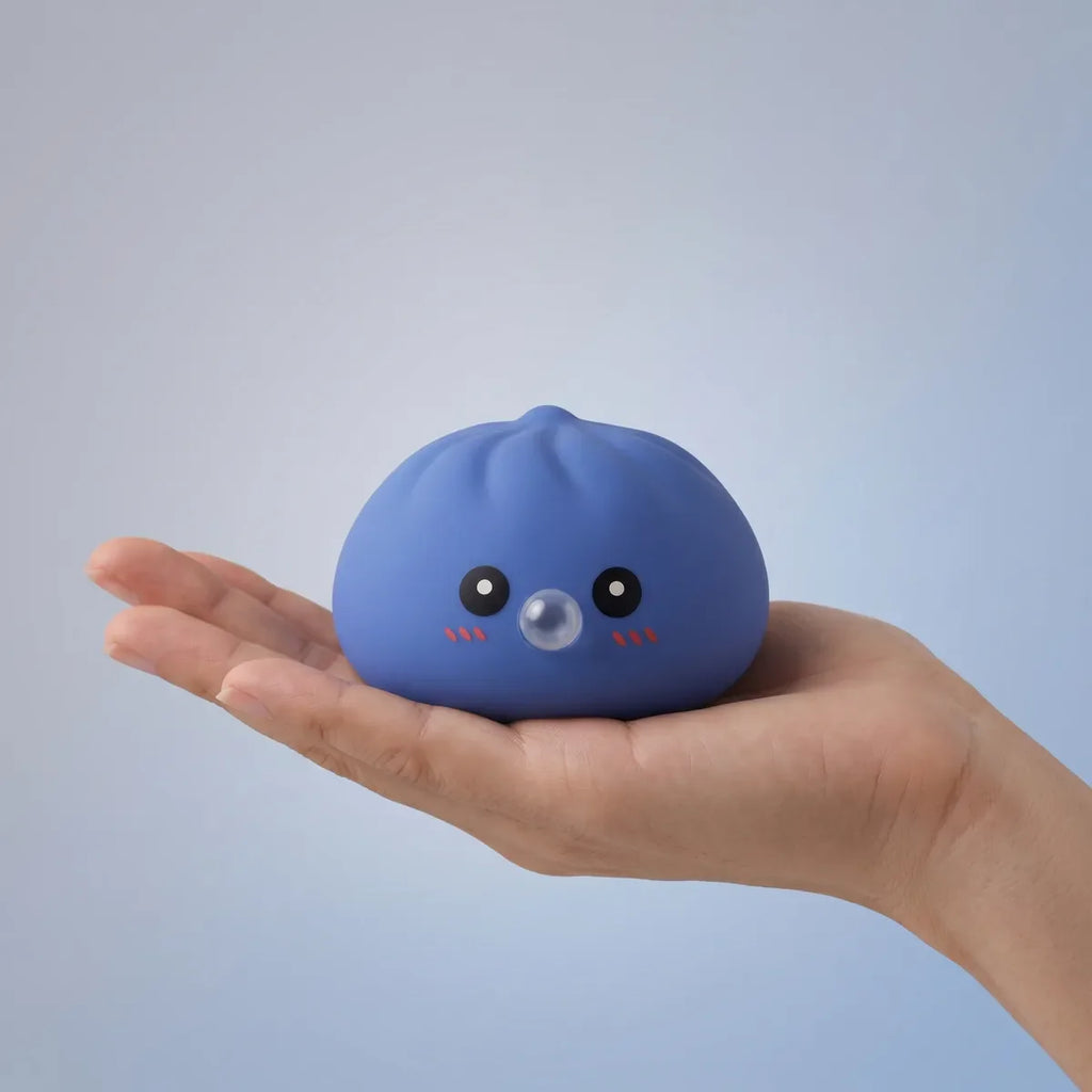 Puffy Purple Blow Dumpling Squishy — squishy dumpling toy