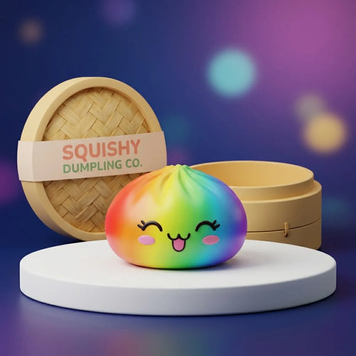 Colorful Rare Rainbow Dumpling Squishy — squishy dumpling toy