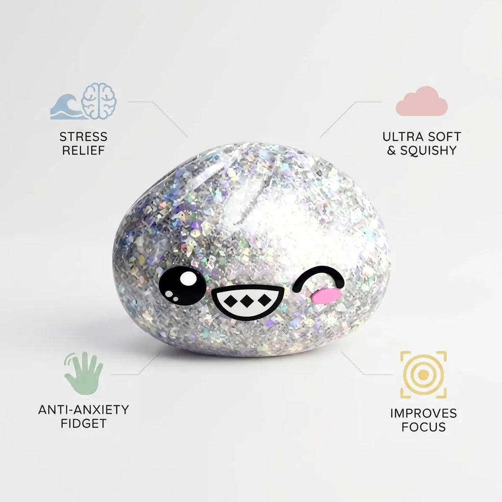 Shimmer Rare Silver Dumpling Squishy — squishy dumpling toy