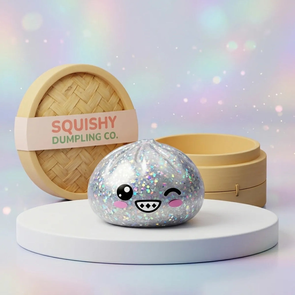 Shimmer Rare Silver Dumpling Squishy — squishy dumpling toy