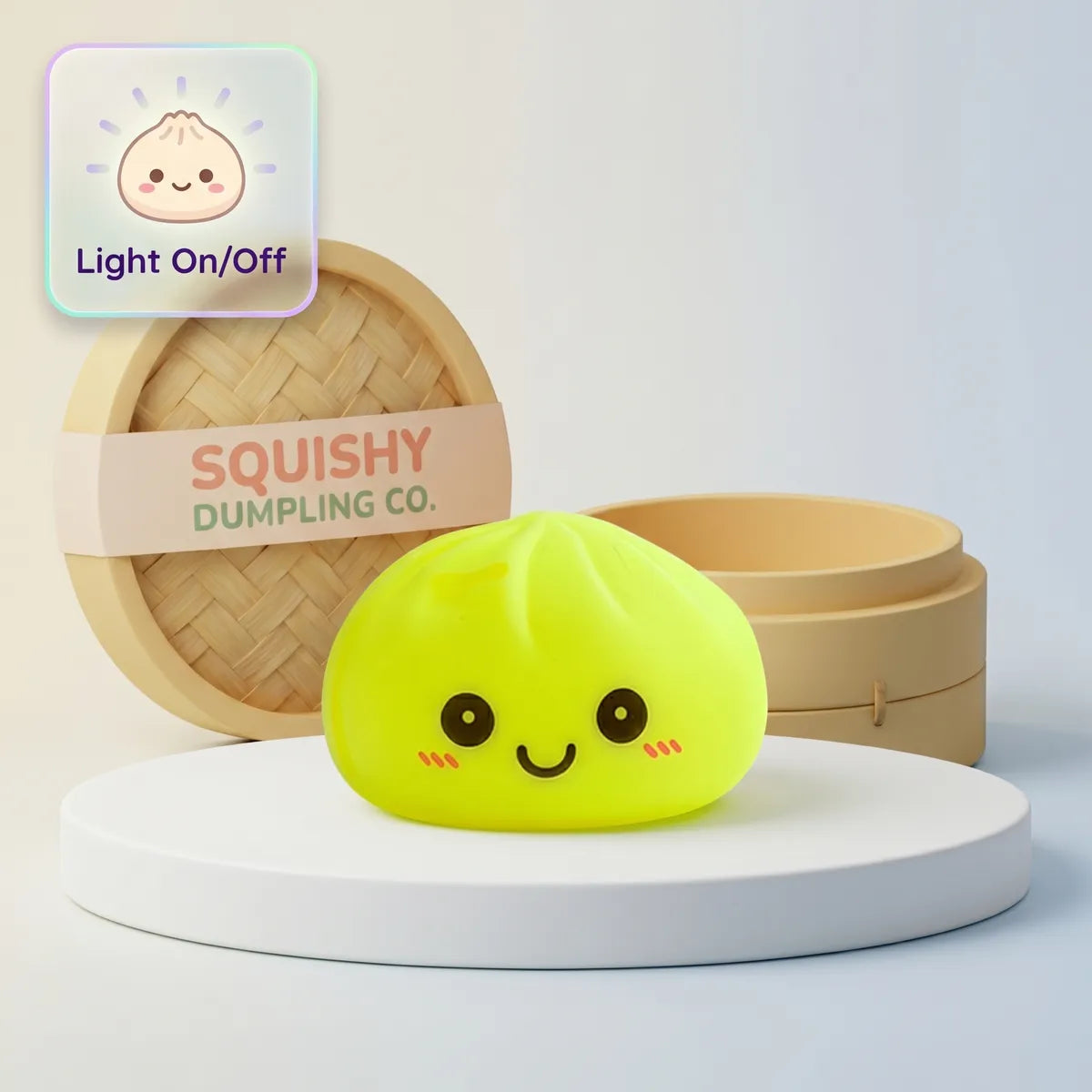 Sunny Yellow Squishy Dumpling Light — squishy dumpling toy