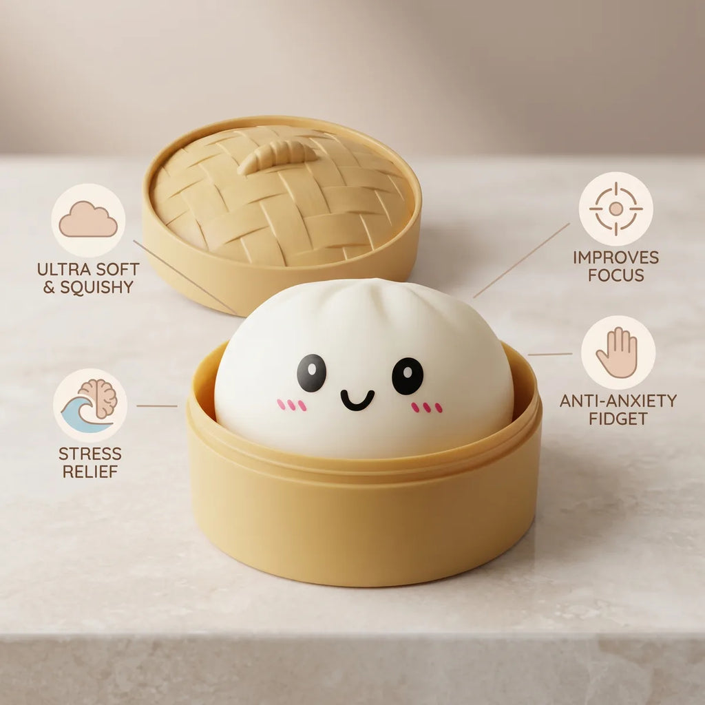 Snowy White Dumpling Squishy — squishy dumpling toy