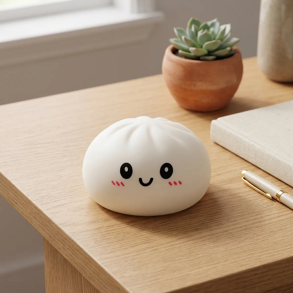 Snowy White Dumpling Squishy — squishy dumpling toy